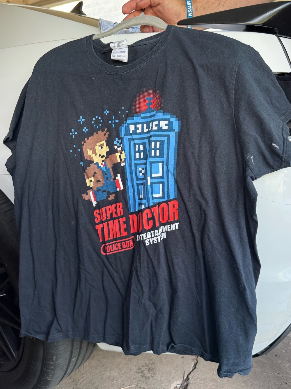 Doctor Who Super Doctor Nintendo pixel art T-Shirt Size  2X